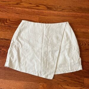 Abercrombie white Linen blend Skort